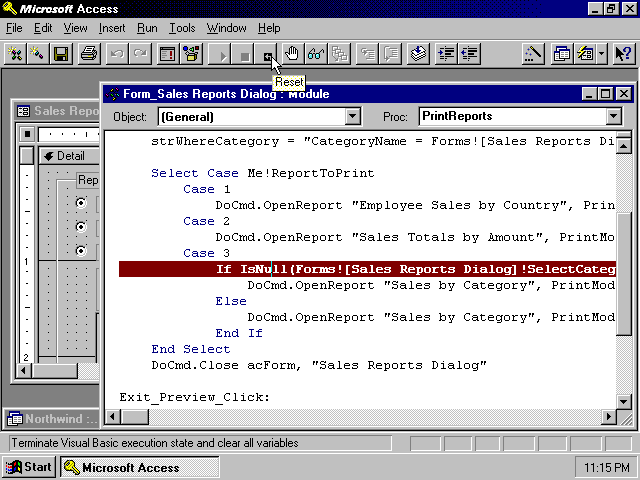 Microsoft Access 95 - VBA